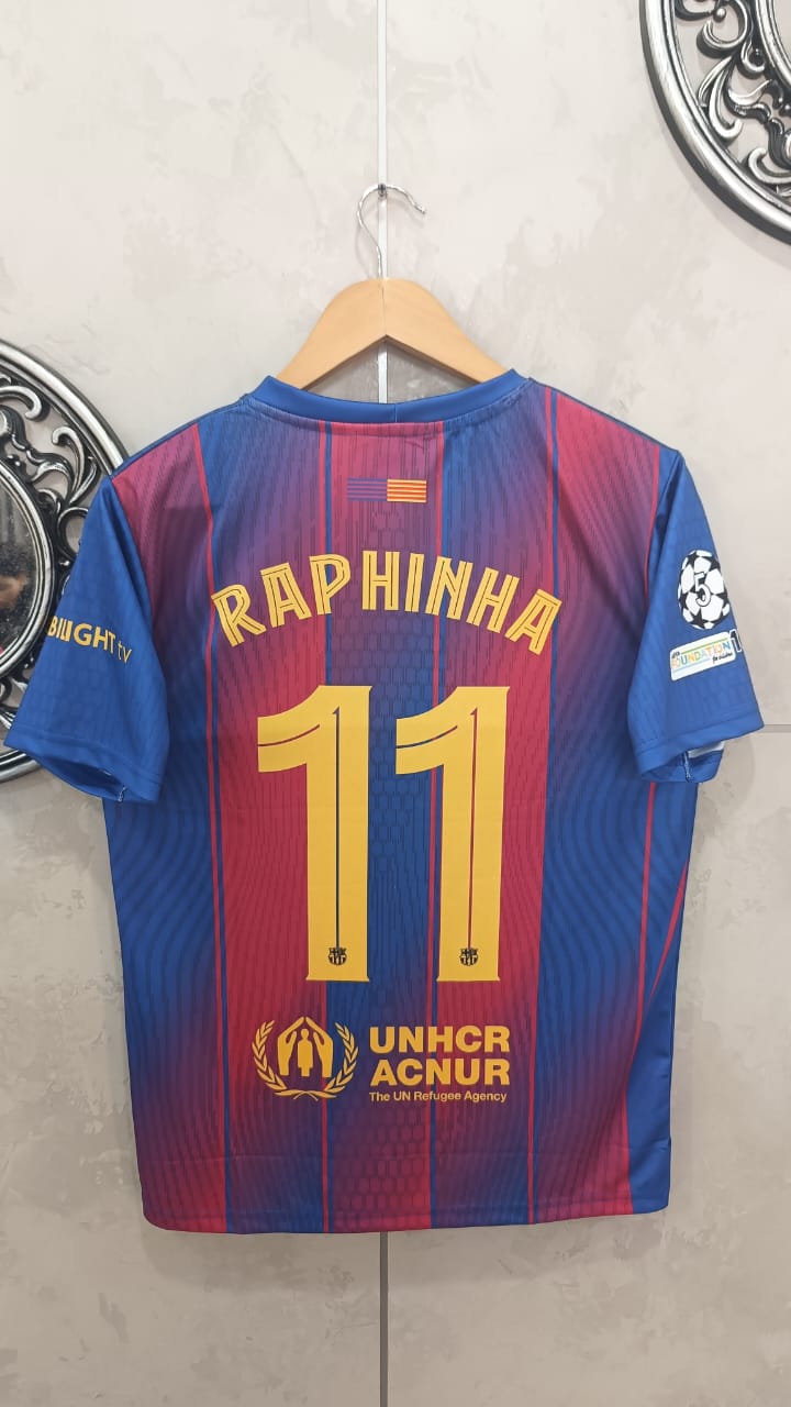 Barcelona 2025–26 Home Kit – “Shaping the Future” Edition (Half Sleeve, Embroidered Crest) 🔵🔴✨