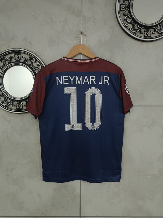 Paris Saint-Germain 2017–18 Home – Neymar Jr 10 Edition , Champions LEAGUE, Half Sleeve, Embroidered Crest(("HS RN EMBROIDERY""))