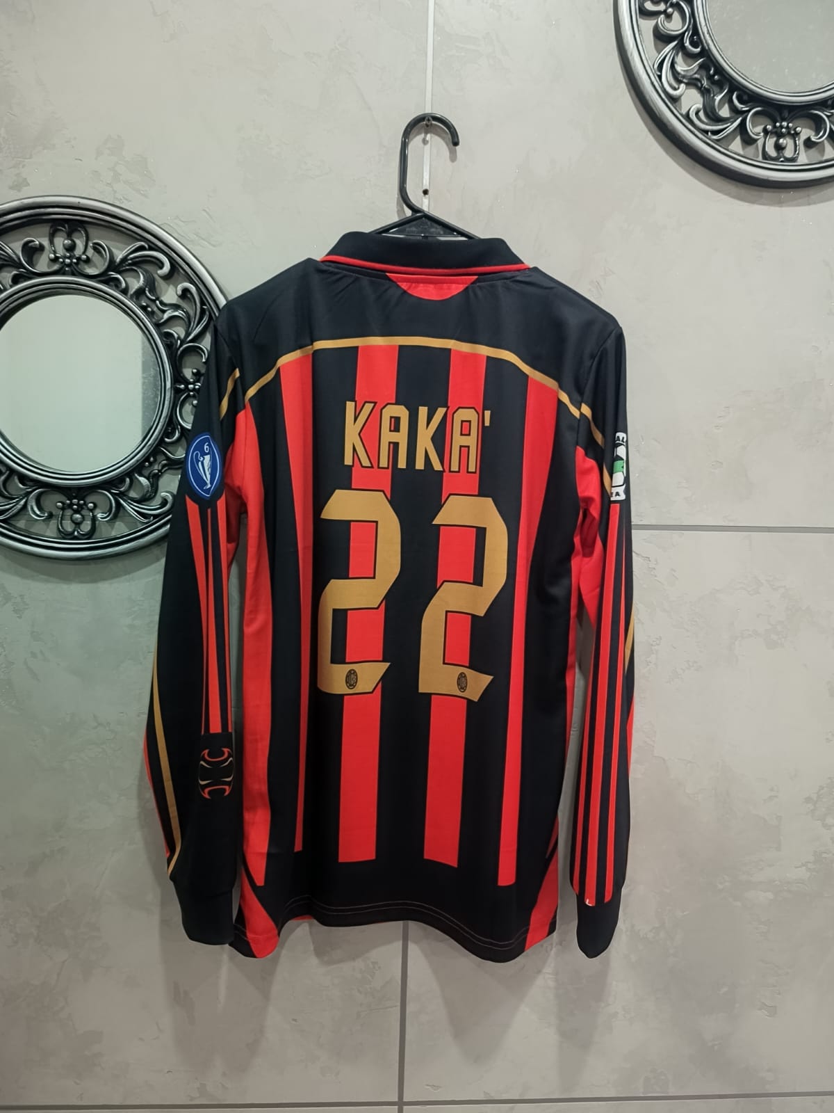 AC Milan 2006 Home – Kaká Edition (Full Sleeve, Embroidered) 🔴⚫✨ (Copy)