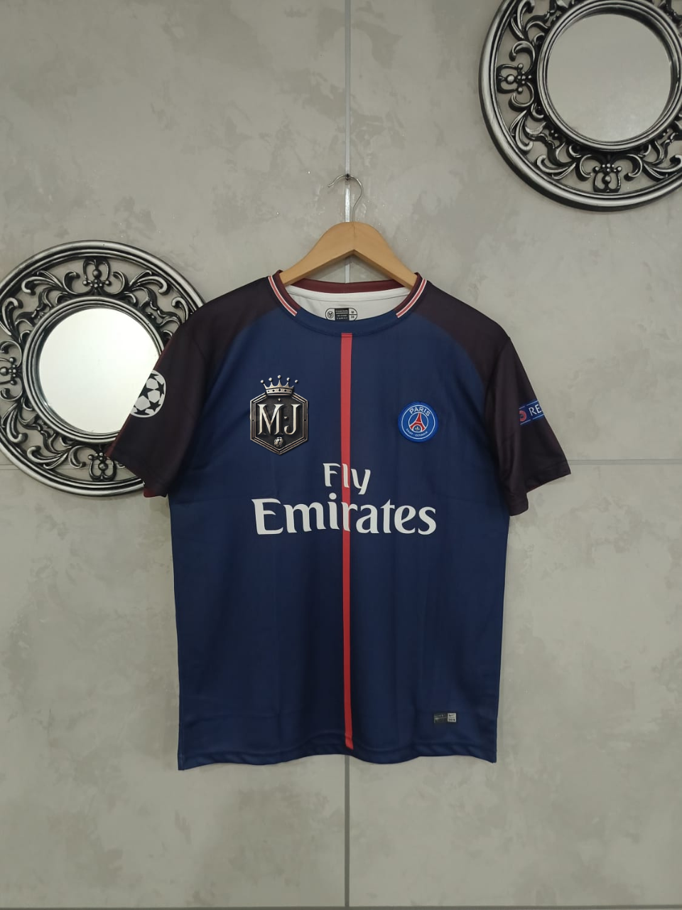 Paris Saint-Germain 2017–18 Home – Neymar Jr 10 Edition , Champions LEAGUE, Half Sleeve, Embroidered Crest(("HS RN EMBROIDERY""))