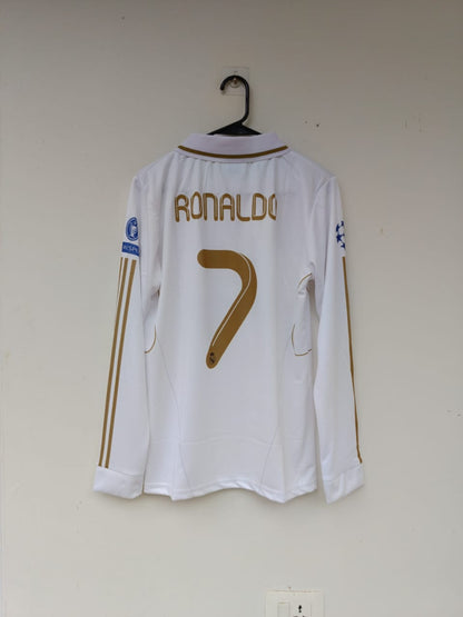 Real Madrid 2011–12 Home – Legends Edition (Full Sleeve, Embroidered Crest) ⚪👑⚡
