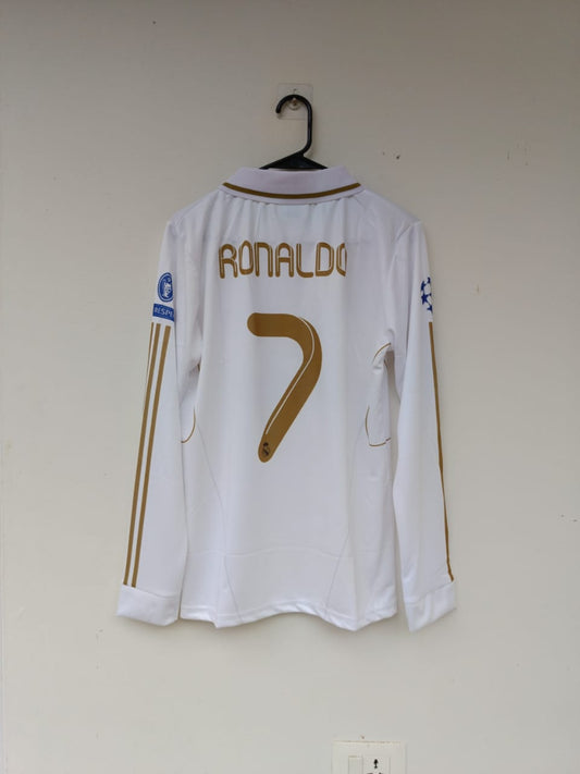 Real Madrid 2011–12 Home – Legends Edition (Full Sleeve, Embroidered Crest) ⚪👑⚡