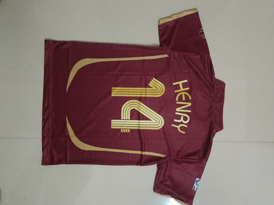 Arsenal Retro Jersey – Thierry Henry Edition (Half Sleeve, Embroidered Crest) 🔴⚪👑
