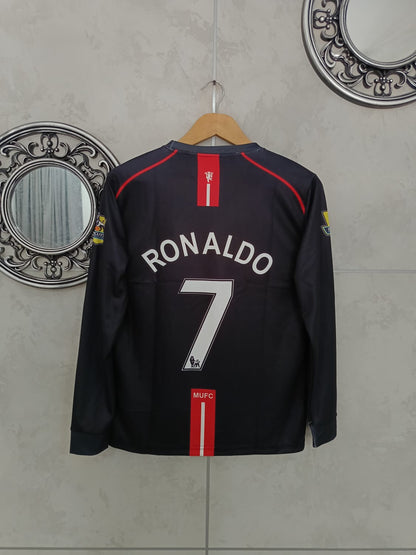 Manchester United 2007–08 Away – Ronaldo 7 Edition (FULL Sleeve, Embroidered Crest)