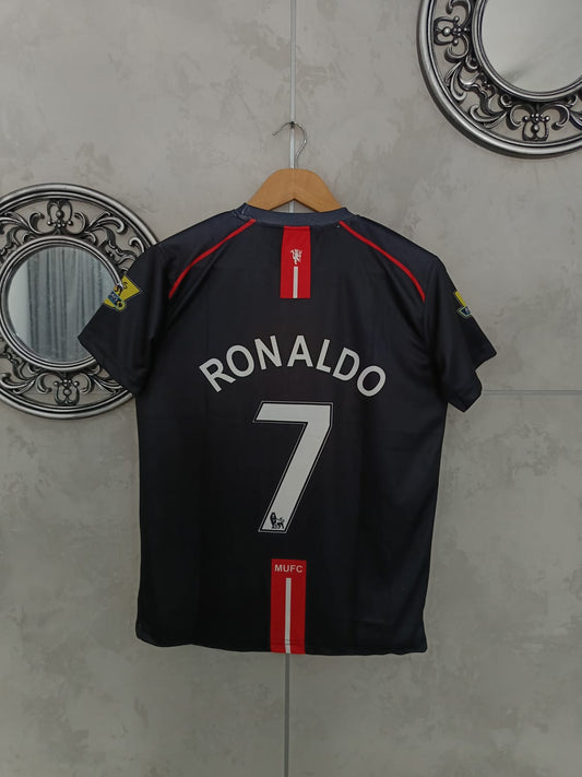 Manchester United 2006–07 Home – Ronaldo 7 Edition (Half Sleeve, Embroidered Crest) 🔴⚫⚡