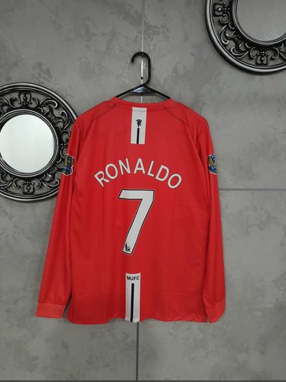 Manchester United AIG Red – Cristiano Ronaldo Edition (Half Sleeve, Embroidered Crest) 🔴🐐⚡