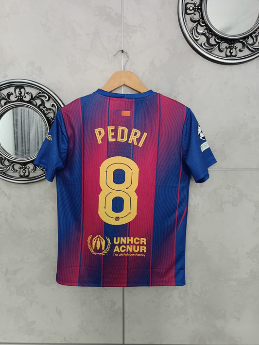 Barcelona 2025–26 Home Kit – “Shaping the Future” Edition (Half Sleeve, Embroidered Crest) 🔵🔴✨