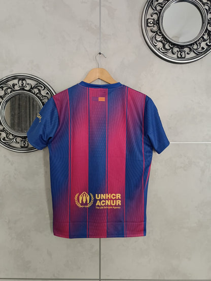 Barcelona 2025–26 Home Kit – “Shaping the Future” Edition (Half Sleeve, Embroidered Crest) 🔵🔴✨