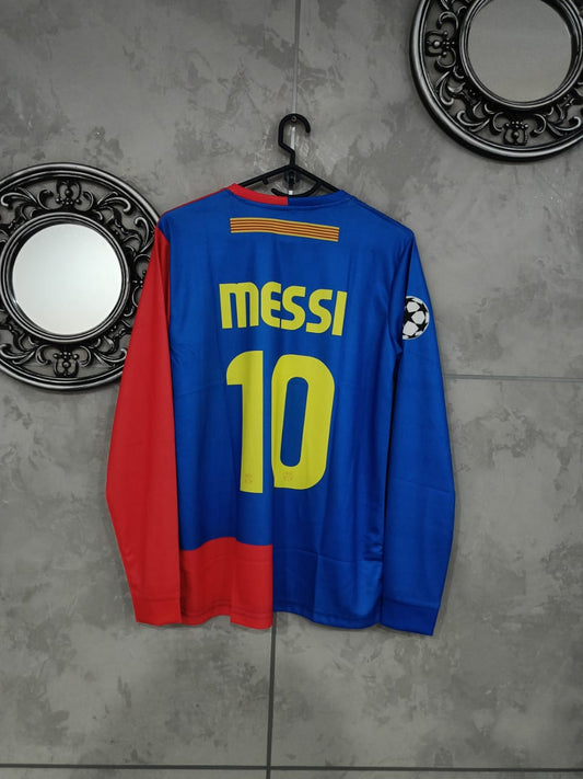 FC Barcelona 2007 Home – Messi Edition (Full Sleeve, Embroidered) 🔵🔴👑 (Copy)