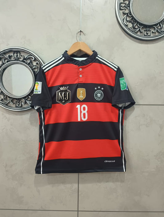 GERMANY 2014 AWAY KIT COLLER BUTTONS HALF SLEEVES KROOS[[[A094]]](("HSRNE"))