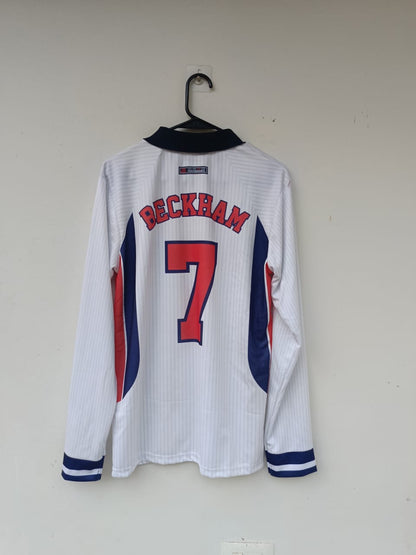 Beckham England Home Full-Sleeve Jersey – Pure Captain’s Class ⚽🔥 (Copy)