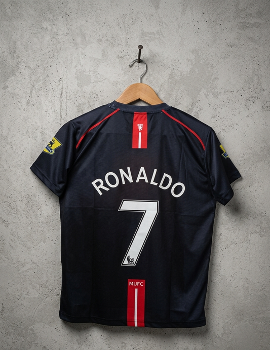 Manchester United 2006–07 Home – Ronaldo 7 Edition (Half Sleeve, Embroidered Crest) 🔴⚫⚡
