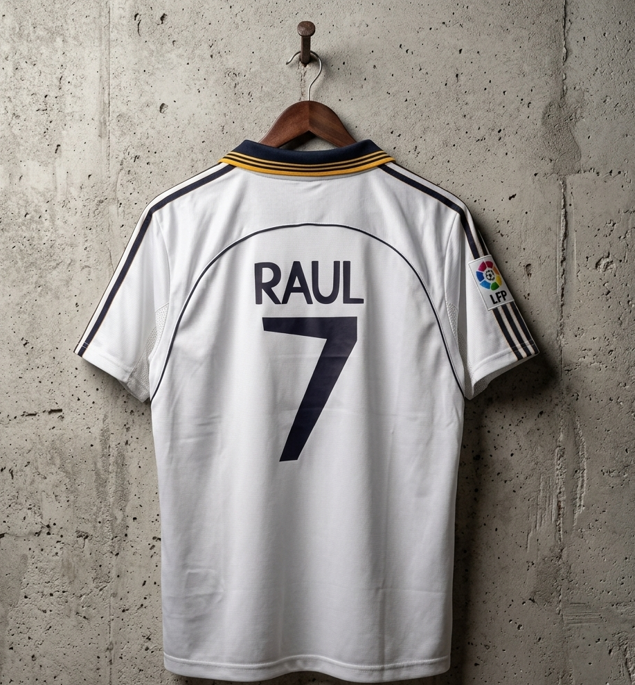 Real Madrid 1999-2000 home jersey RAUL [[[A068]]](("HSCLE"))