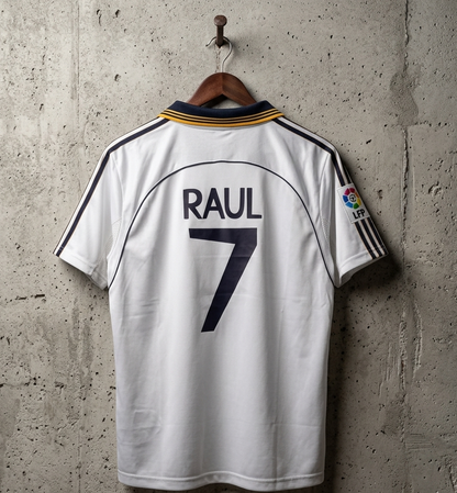 Real Madrid 1999-2000 home jersey RAUL [[[A068]]](("HSCLE"))