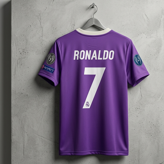 Madrid 2016-17 Away Ronaldo - Half and Embroidery[[[062]]](("HS RN EMBROIDERY"))