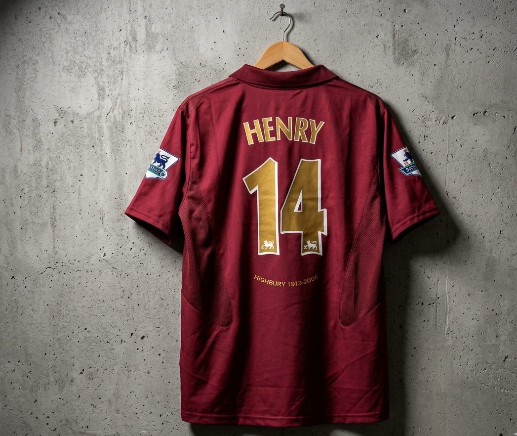 Arsenal FC Retro FIVE SLEEVE HENRY