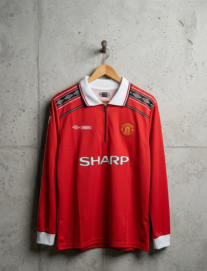 MANCHESTER UTD 1999 DAVID BECKHAM FULL SLEEVE EMBROIDERY AND ZIP PREMIUM PREBOOKING [[[A067]]] ((“FSZCE”))