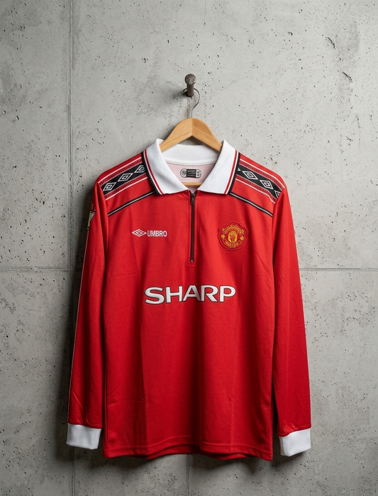 MANCHESTER UTD 1999 DAVID BECKHAM FULL SLEEVE EMBROIDERY AND ZIP PREMIUM PREBOOKING [[[A067]]] ((“FSZCE”))