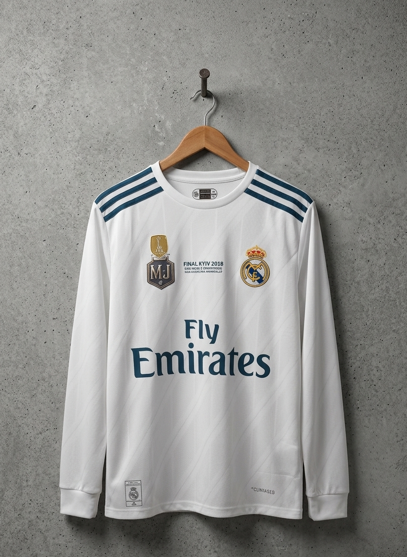 Real Madrid 2017-18 Home Full Sleeve Embroidery RONALDO[[[A044]]] (("FSRNE"))