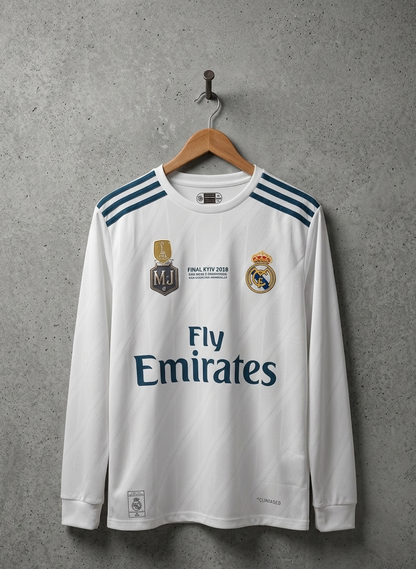 Real Madrid 2017-18 Home Full Sleeve Embroidery RONALDO[[[A044]]] (("FSRNE"))