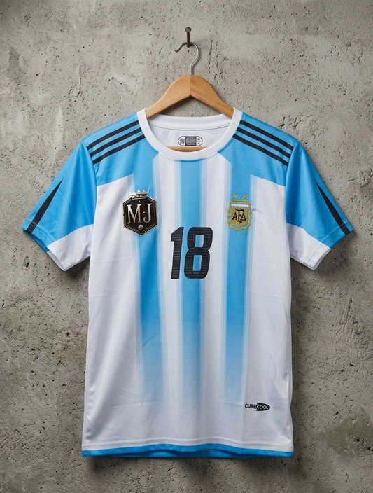 ARGENTINA VINTAGE HOME JERSEY MESSI HALF SLEEVES [[[A088]]](("HSRNE"))