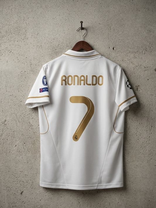 REAL Madrid 2011-12 Home Half Sleeve Embroidery  RONALDO[[[A049]]](("HSCLE"))