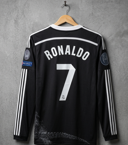 Real Madrid 2014/15 RONALDO black dragon third kit long sleeve