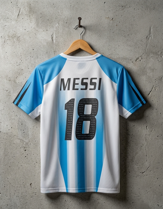 ARGENTINA VINTAGE HOME JERSEY MESSI HALF SLEEVES [[[A088]]](("HSRNE"))
