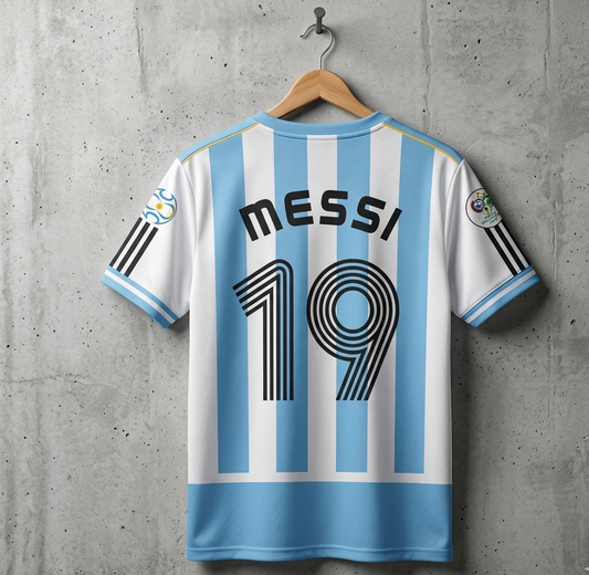 Argentina 2006 World Cup home jersey Half sleeve [[[A041]]](("HSRNE"))