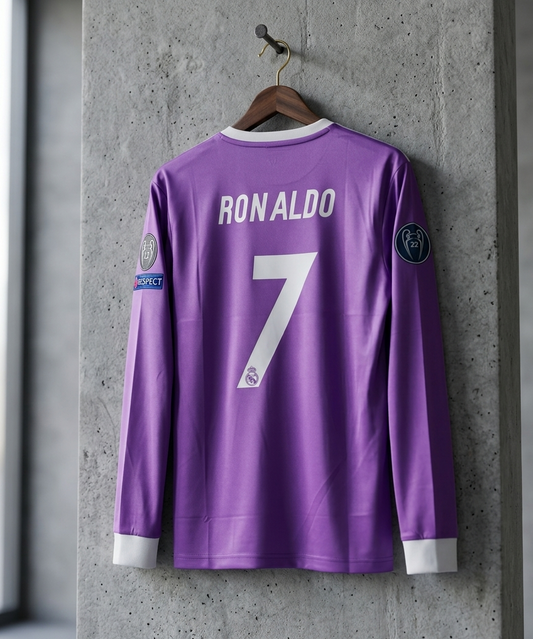 REAL 2016 AWAY PURPLE FULL SLEEVE PRE BOOKING [[[A087]]] (("FSRNE"))