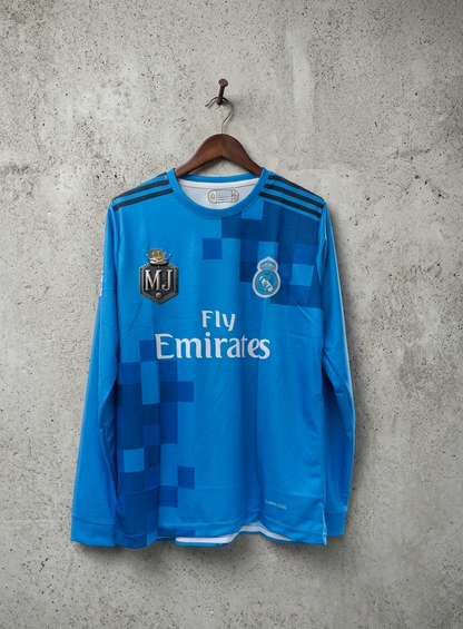 RONALDO BYCYCLE KICK REAL MADRID 2018 THIRD RONALDO FINAL JERSEY PREMIUM QUALITY EMROIDERY LOGO JERSEY (Copy)