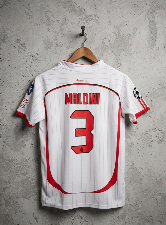AC MILAN MALDINI 2006-07 AWAY HALF SLEEVE JERSEY EMBROIDERY [[[A038]]](("HSPIE"))
