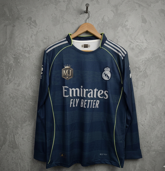 REAL MADRID 25/26 AWAY FULL SLEEVE EMBROIDERY[[[A013]]](("FSPIE"))