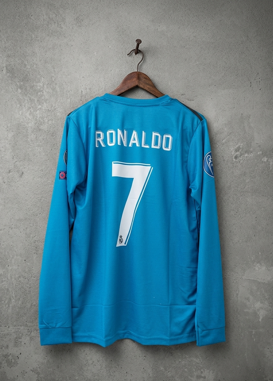 Madrid 2017-18 third full sleeve Embroidery RONALDO (PREMIUM QUALITY)[[[A029]]](("FSRNE"))
