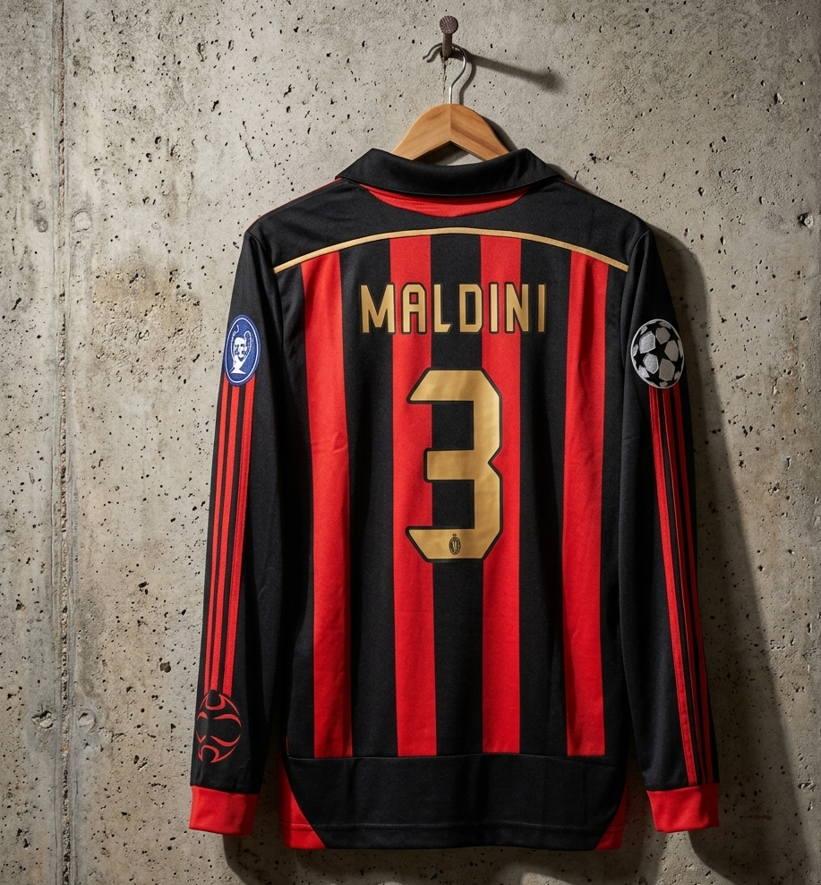 AC Milan 2006-07 Full Sleeve Embroidery MALDINI [[[A059]]](("FSCLE"))
