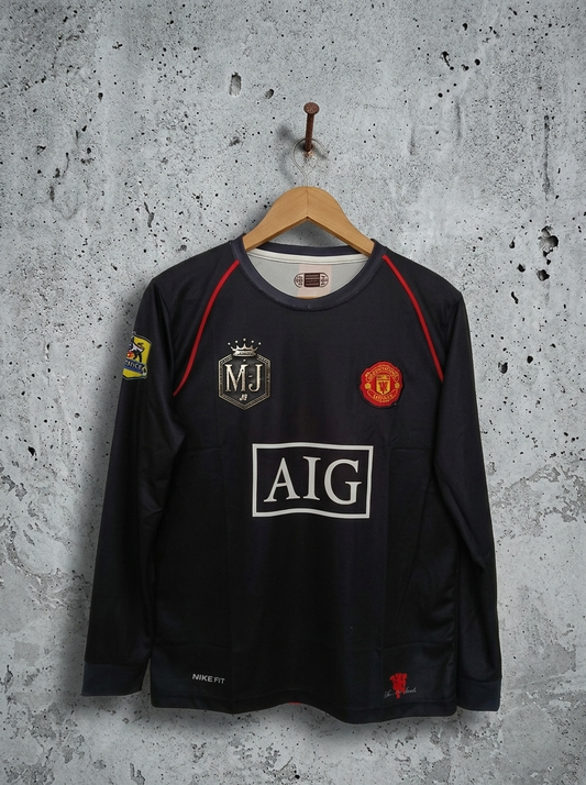 Manchester UTD 2007-08 Away Full Sleeve Embroidery  Ronaldo [[[A016]]] (("FSRNE"))