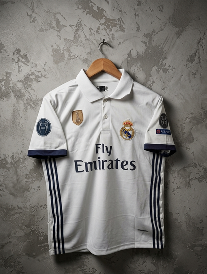 Real Madrid 2016-17 Home Half sleeve Embroidery (RONALDO)[[[A030]]](("HSCLE"))