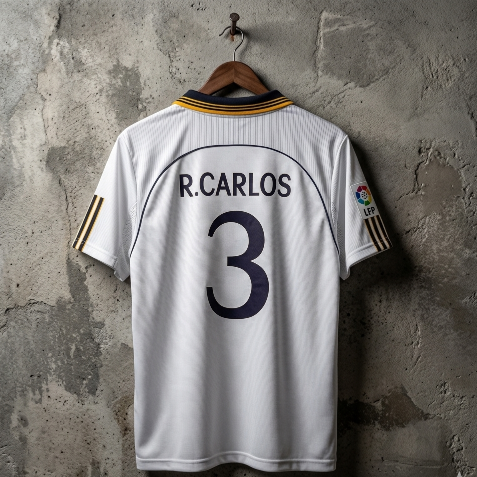 Real Madrid 1999-2000 home jersey R.CARLOS [[[A074]]](("HSCLE"))