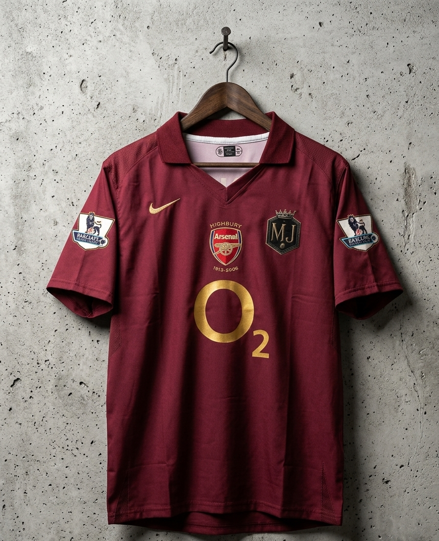 *Arsenal Fc  Retro 2005-06 Home kit Henry Half sleeve Embroidery [[[A085]]] (("HSCLE"))