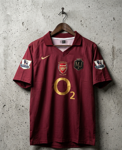 *Arsenal Fc  Retro 2005-06 Home kit Henry Half sleeve Embroidery [[[A085]]] (("HSCLE"))