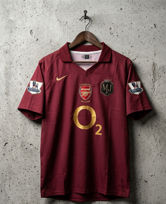 *Arsenal Fc  Retro 2005-06 Home kit Henry Half sleeve Embroidery [[[A085]]] (("HSCLE"))
