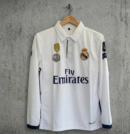 Madrid 2016-17 Home Full sleeve Embroidery RONALDO[[[A062]]](("FSCLE"))