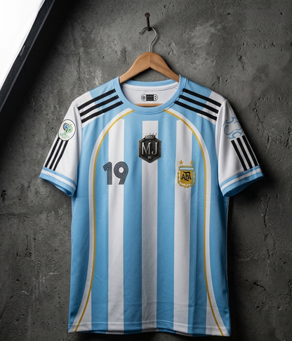 Argentina 2006 World Cup home jersey Half sleeve [[[A041]]](("HSRNE"))