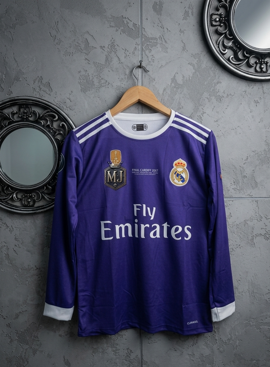 Real Madrid 2016–17 Away – CR7 Edition (Full Sleeve, Retro Collection) 💜🐐⚽ (Copy)