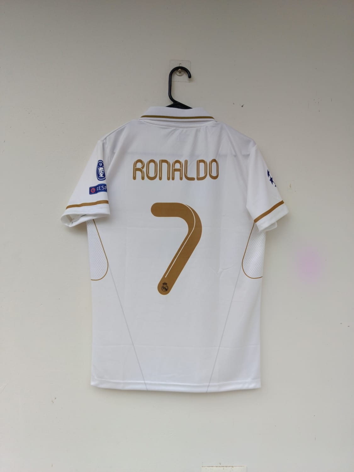 Real Madrid 2011–12 Home – Ronaldo Edition (Half Sleeve, Embroidered) ⚪🐐🏆 Peak Power. White Lightning. CR7 Unleashed. (Copy)