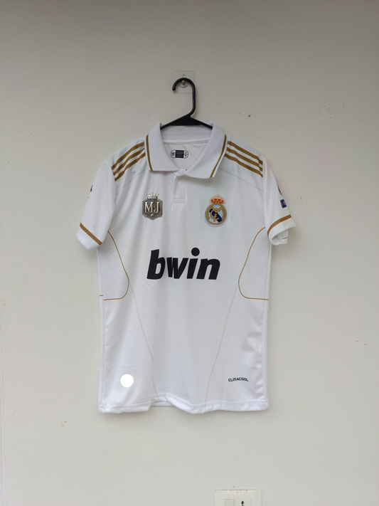 Real Madrid 2011–12 Home – Ronaldo Edition (Half Sleeve, Embroidered) ⚪🐐🏆 Peak Power. White Lightning. CR7 Unleashed. (Copy)