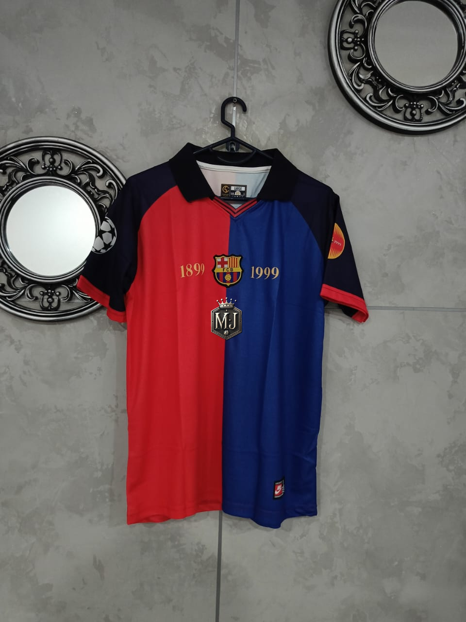 FC Barcelona 1999 – Rivaldo #11 Vintage Jersey (Half Sleeve, Embroidered Classic) (Copy)