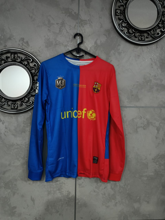 FC Barcelona 2007 Home – Messi Edition (Full Sleeve, Embroidered) 🔵🔴👑 (Copy)