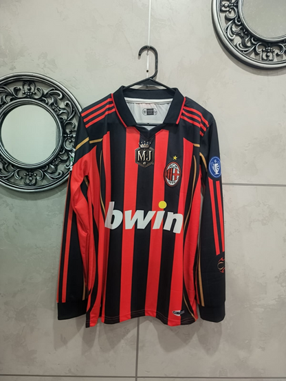 AC Milan 2006 Home – Kaká Edition (Full Sleeve, Embroidered) 🔴⚫✨ (Copy)