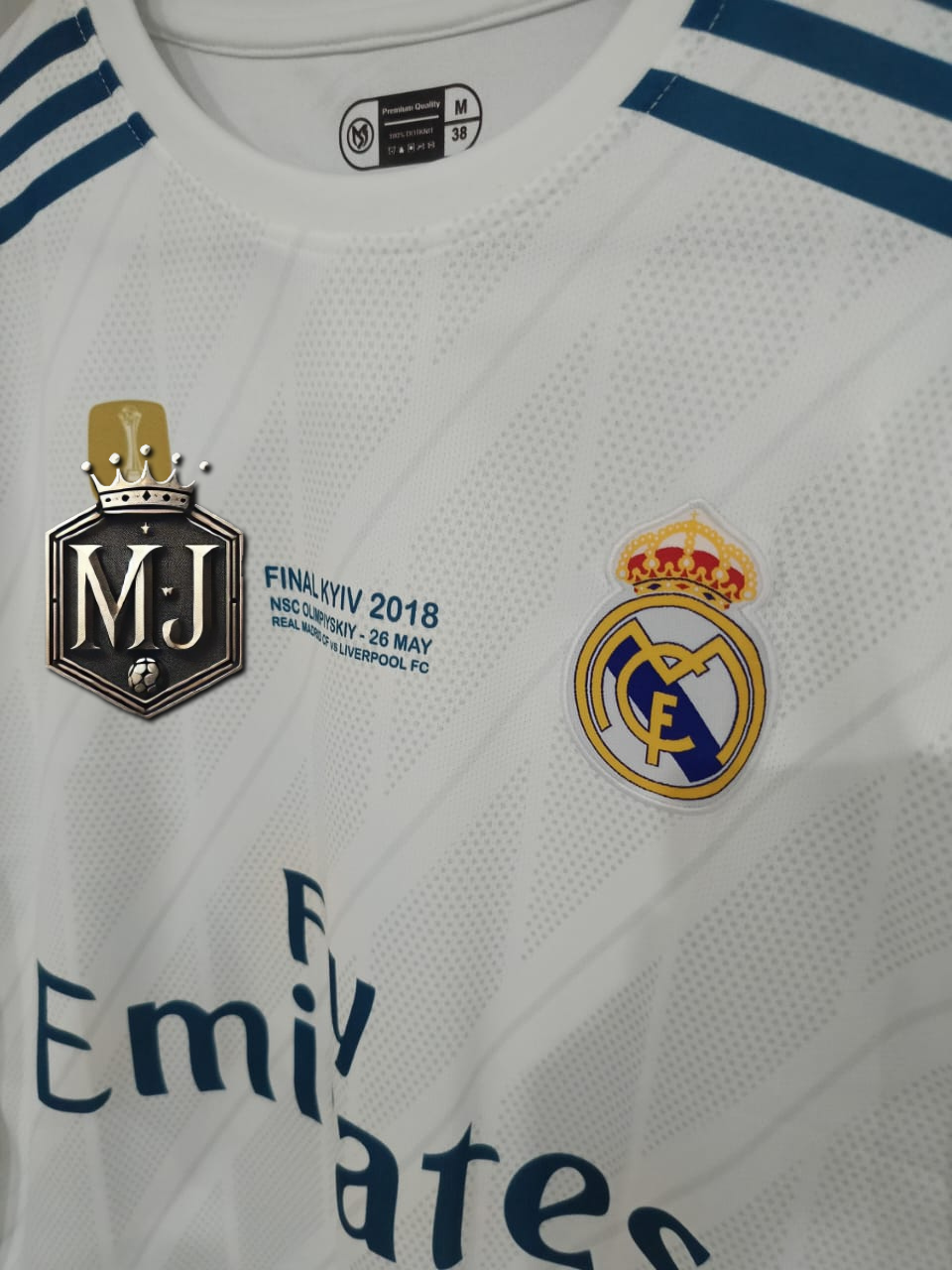 Real Madrid 2017–18 Home – Ronaldo Edition (Half Sleeve, Embroidered Premium) ⚪🐐🏆 (Copy)